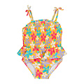 RuffleButts + RuggedButts Endless Summer Floral Peplum Smocked Bodice One Piece