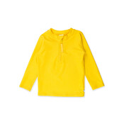 RuffleButts + RuggedButts Neon Yellow Long Sleeve Zipper Rash Guard