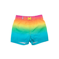 RuffleButts + RuggedButts Neon Sunset Swim Trunks