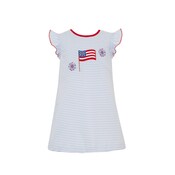Claire & Charlie 4th of July Lt. Blue Knit Stripe Dress