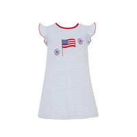 Claire & Charlie 4th of July Lt. Blue Knit Stripe Dress