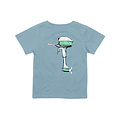 Properly Tied Steel Blue Boat Motor SS Tee