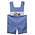 Vive La Fete Sports and Trucks Smocked Royal Gingham Boys Shortall