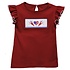 Vive La Fete 4th of July Smocked Red Flutter Sleeve Girls Top w/ Royal Gingham Girl Shorts with Ruffled Pockets