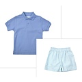 Funtasia, Too Blue Polo w/ Plaid Seersucker Shorts