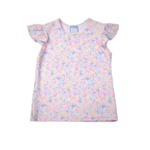 Floral Print Angel Sleeve Top