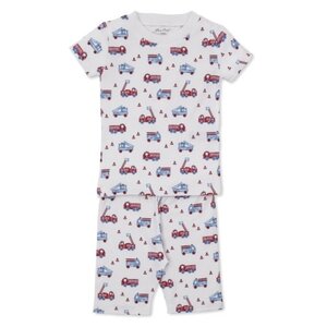 Kissy Kissy Flashing Firetrucks Short PJ Set