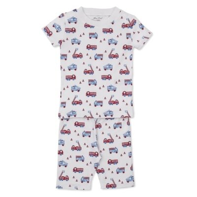Kissy Kissy Flashing Firetrucks Short PJ Set
