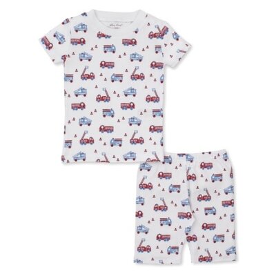 Kissy Kissy Flashing Firetrucks Short PJ Set