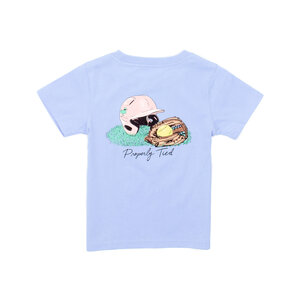 Properly Tied Light Blue Softball Girl's SS Tee