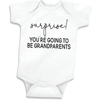 Bump & Beyond Designs Surprise Grandparents Pregnancy Announcement Onesie