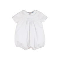 Luli & Me Sweet Smocked Boy Bubble Blue