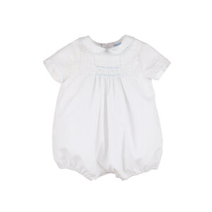 Luli & Me Sweet Smocked Boy Bubble Blue