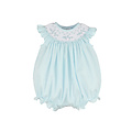 Luli & Me Color Combo Smocked Bubble Blue