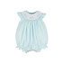Luli & Me Color Combo Smocked Bubble Blue
