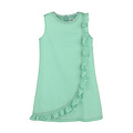 Luli & Me Classic Swiss Dots Ruffles Dress Aqua