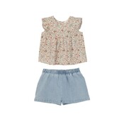Mabel and Honey | Isobella and Chloe Sunset Fields Top and Shorts Set