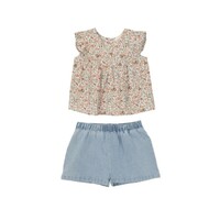Mabel and Honey | Isobella and Chloe Sunset Fields Top and Shorts Set