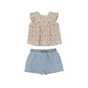 Mabel and Honey | Isobella and Chloe Sunset Fields Top and Shorts Set