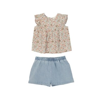 Mabel and Honey | Isobella and Chloe Sunset Fields Top and Shorts Set
