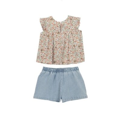 Mabel and Honey | Isobella and Chloe Sunset Fields Top and Shorts Set