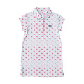 Prodoh American Flag Print Girls Sleeve Pro Performance Polo Dress