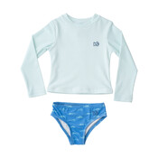 Prodoh Waterspout Stripe Girls Reef Rashguard Swim Set