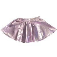 LBKids Lavender Metallic Skirt w/Biker Shorts