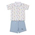 Kissy Kissy Car Central Print Bermuda Set