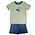 Ishtex Textile Products, Inc Dino Boy's Short Set Green Stripe/Navy