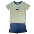 Ishtex Textile Products, Inc Dino Boy's Short Set Green Stripe/Navy