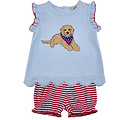 Ishtex Textile Products, Inc Golden Doodle Girl's Bloomer Set