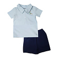 Ishtex Textile Products, Inc Mallard Boy's Shorts Set Lt Blue/Navy