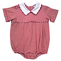 Ishtex Textile Products, Inc Red Striped Romper