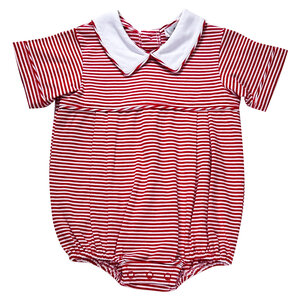 Ishtex Textile Products, Inc Red Striped Romper