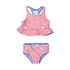 RuffleButts + RuggedButts Pink Seas the Day Reversible Peplum Tankini