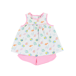 Cypress Row Fish Frenzy Girls Short Set
