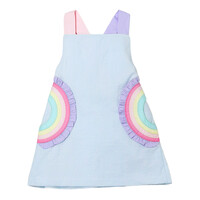 Zuccini Lt Blue Seersucker Rainbow Skye Dress