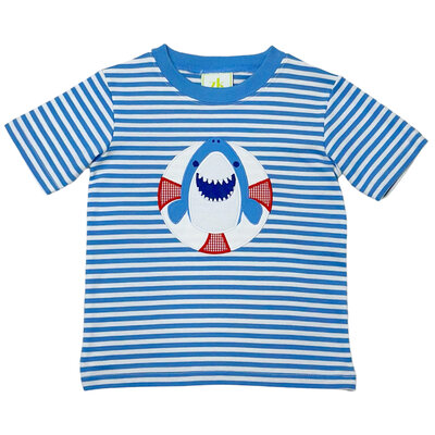 Zuccini Periwinkle Stripe Shark Knit Short Set