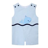Zuccini Lt Blue Mini Seersucker Whale Ashton Shortall