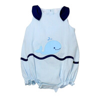 Zuccini Lt Blue Mini Seersucker Whale Eloise Bubble