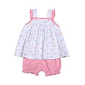 Baby Loren Pink Bubble Buddies Pima Bloomers Set