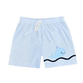Zuccini Lt Blue Mini Seersucker Whale Swimtrunk