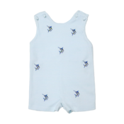 Zuccini Lt Blue Embroidered Swordfish Shortall