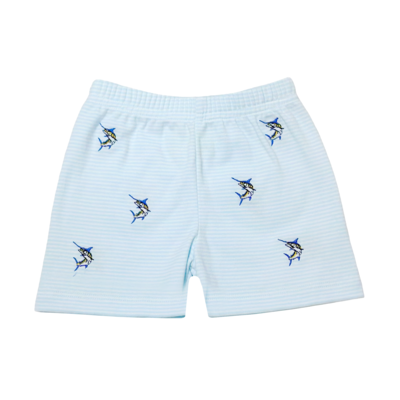 Zuccini Lt Blue Embroidered Swordfish Short Set