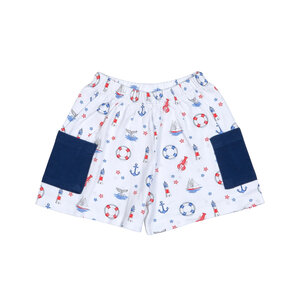 Baby Loren Ahoy Sailor! Boys Pima Short Set