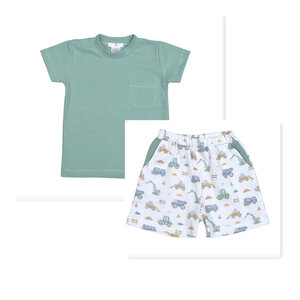Baby Loren Kidstruction Zone Adventures Pima Short Set