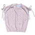 Pleat Collection Emma Top with Ties Purple/Coral