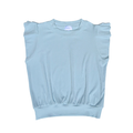 Pleat Collection Olivia Knit Top Blue