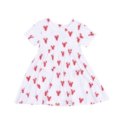 Angel Dear Lobster Bamboo S/S Twirly Dress
